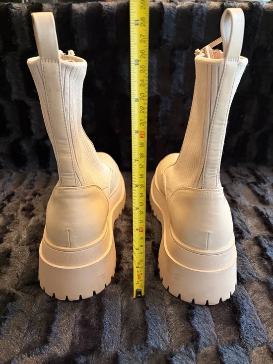 ASOS Public Desire Cream Combat Boots - Picture 15 of 16